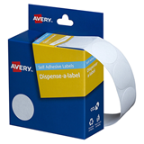 Avery Label Dispenser DMC24W White Round 24mm 500 Pack